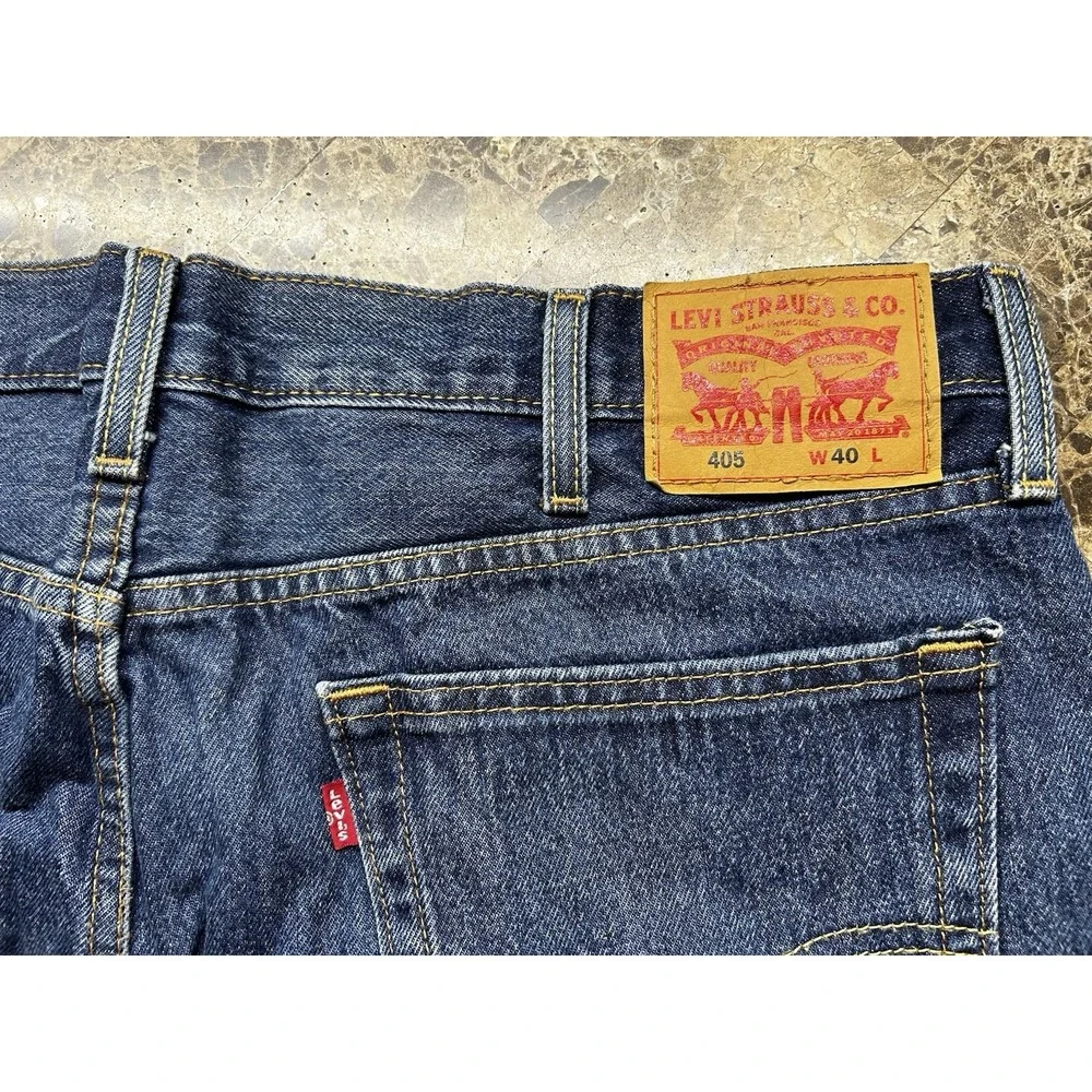 Levi's 405 Women's Denim Jean Shorts Size 40 L 10 Blue Cut Off